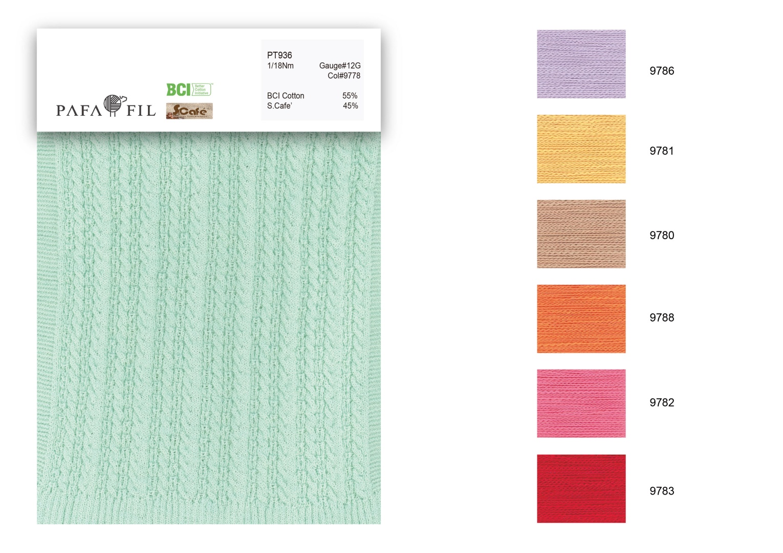 PT936 Color card