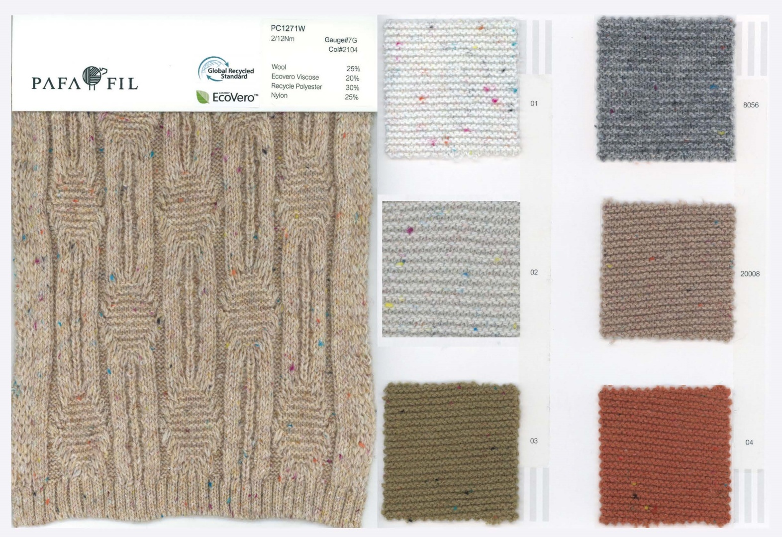 PC1271W Color card