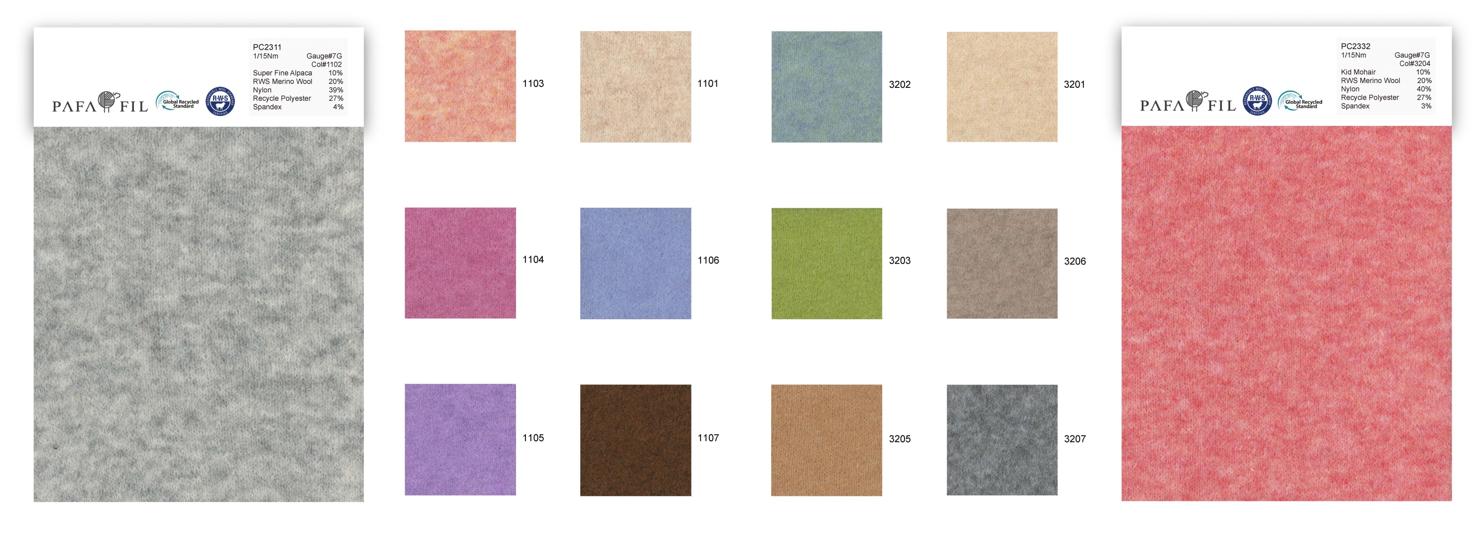 PC2311&PC2332 Color card