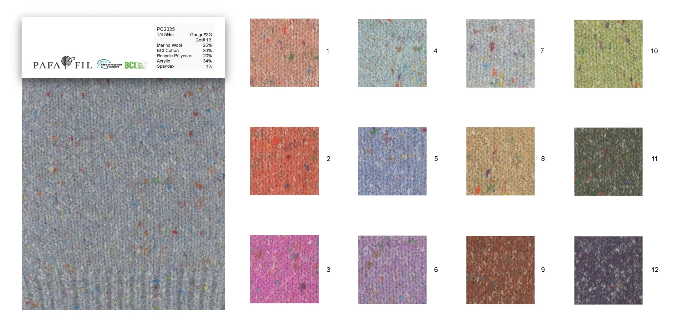 PC2325 Color card