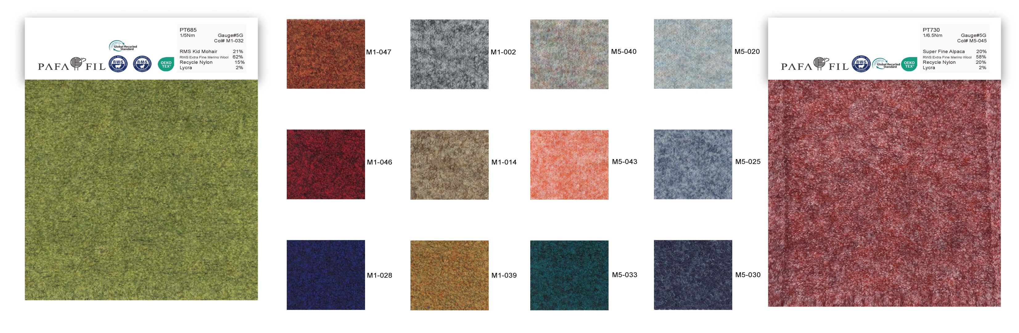 PT685&PT730 Color card