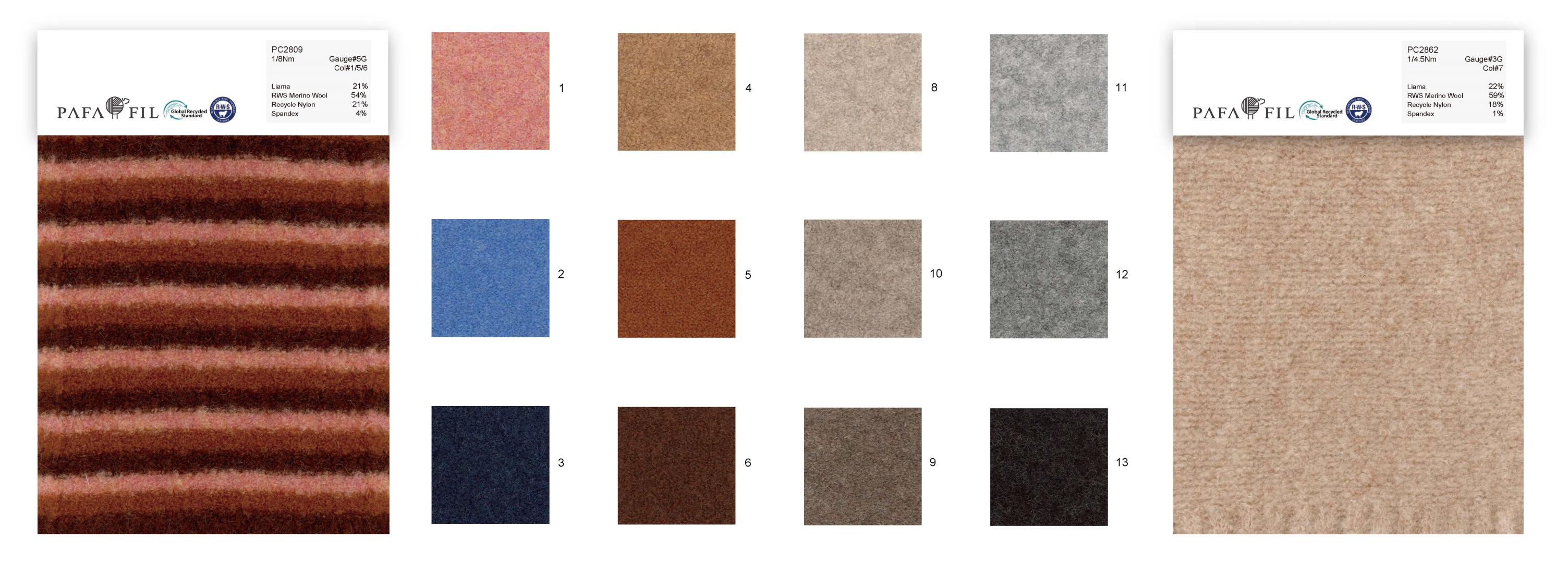 PC2809&PC2862 Color card