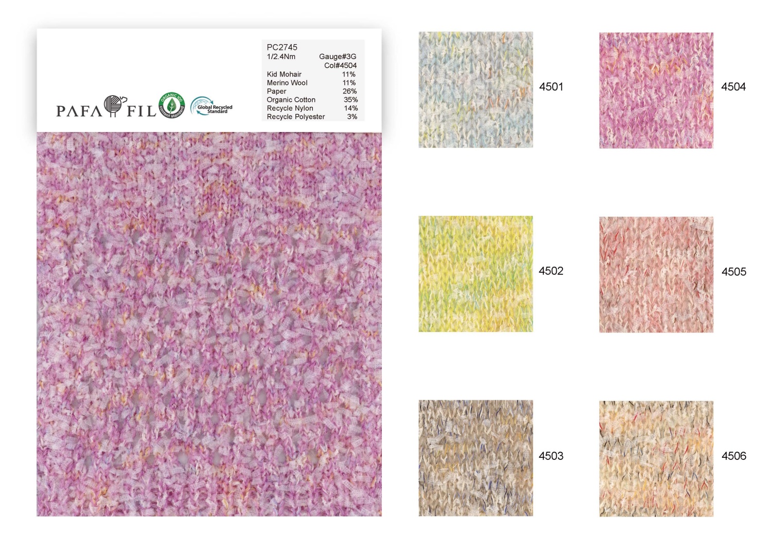 PC2745 Color card