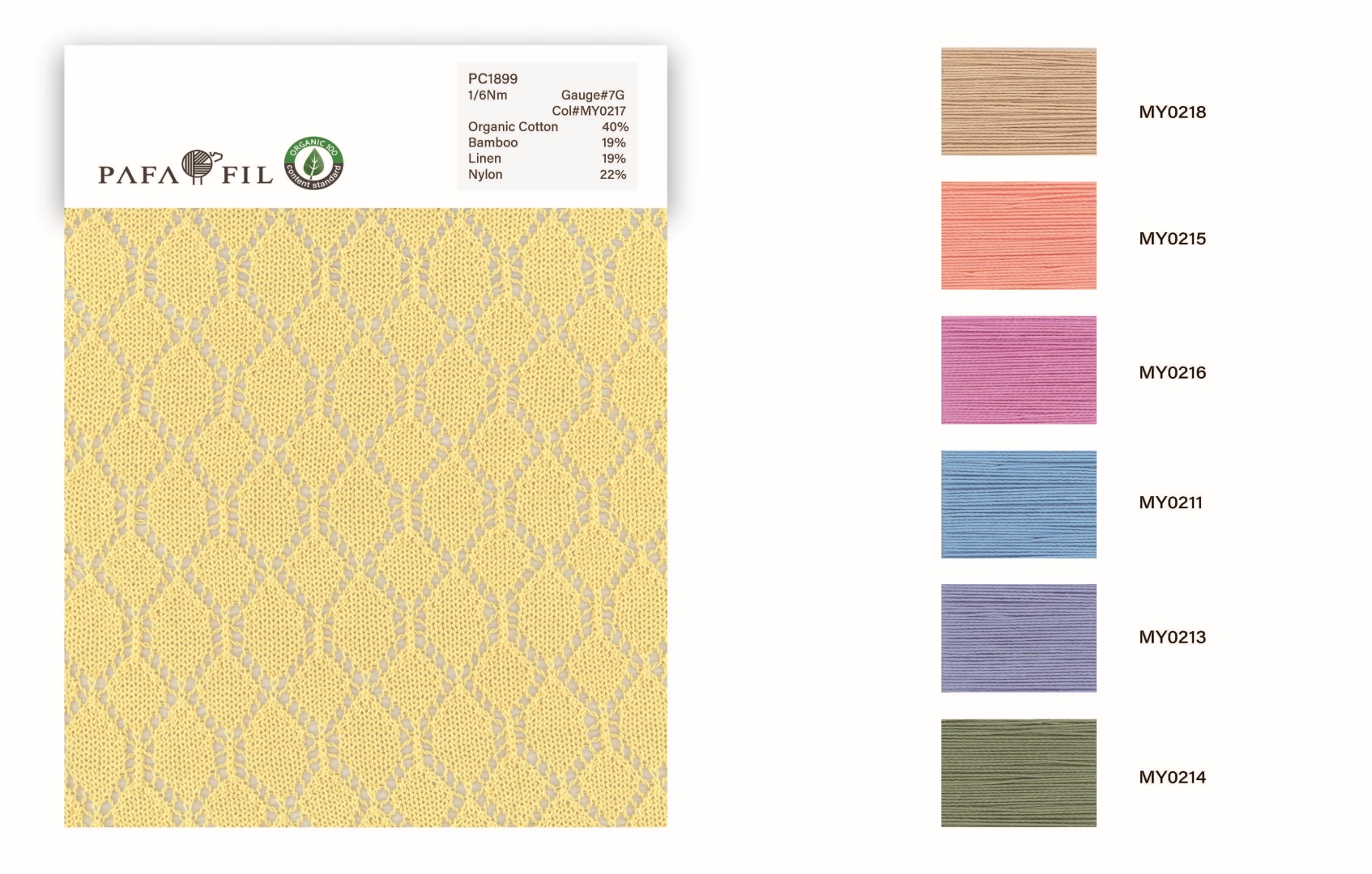 PC1899 Color card