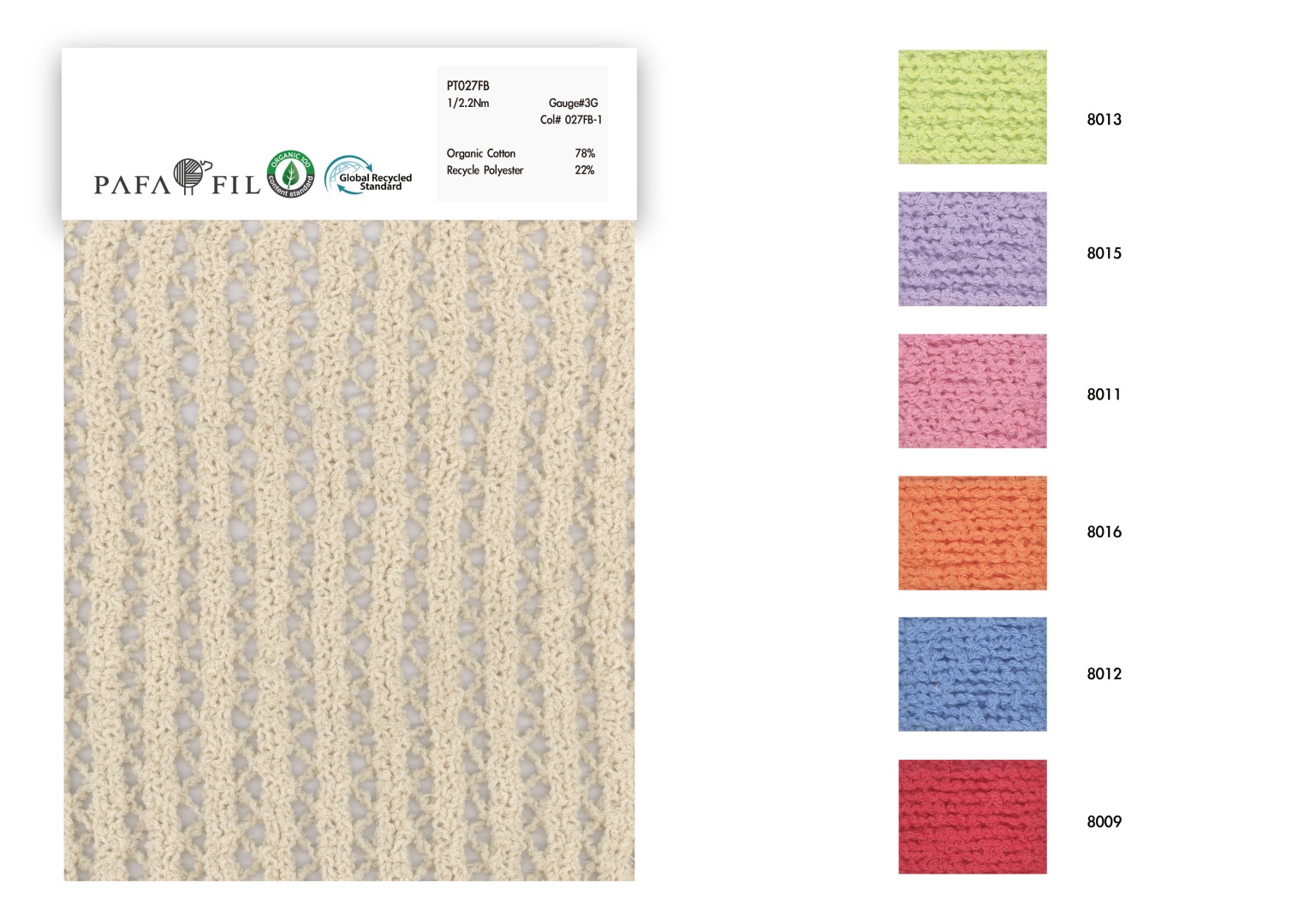 PT027FB Color card