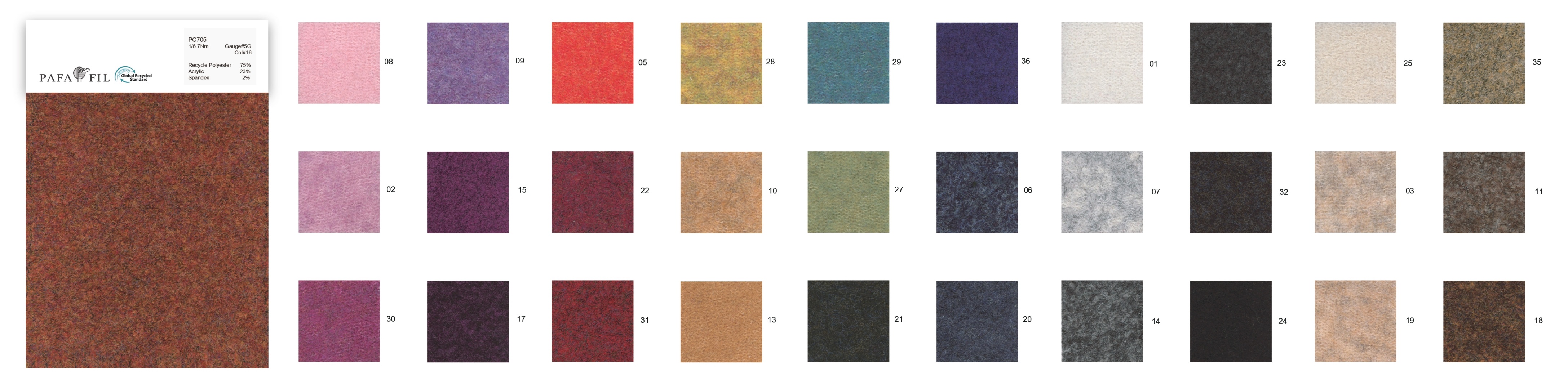 PC705 Color card