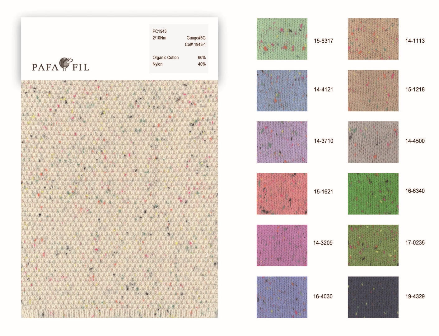 PC1943 Color card