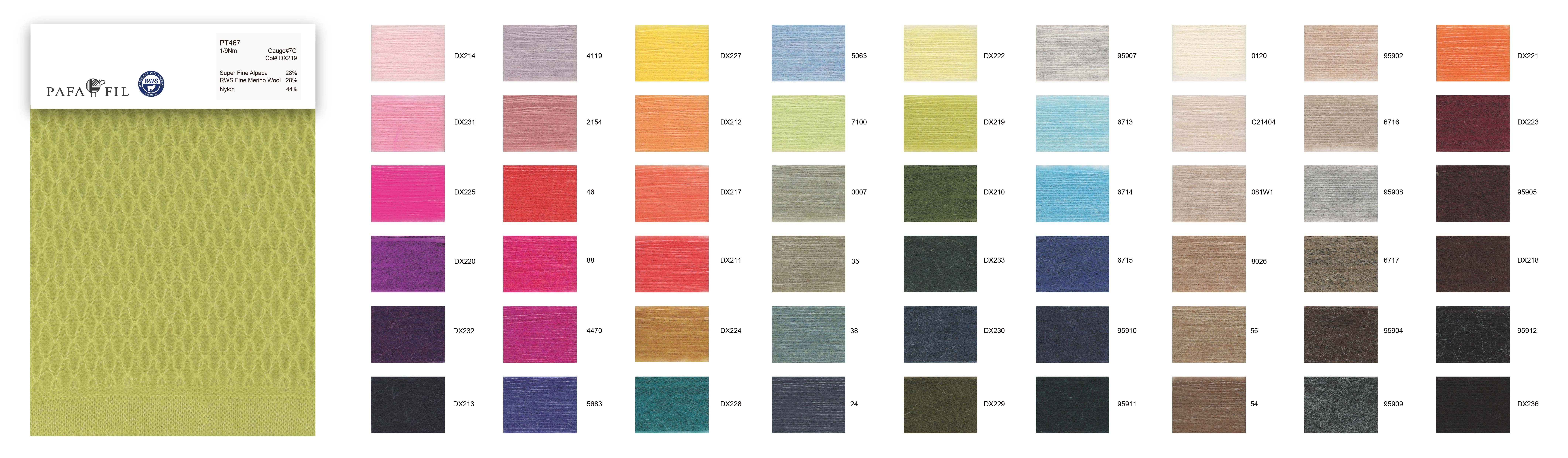 PT467 Color card