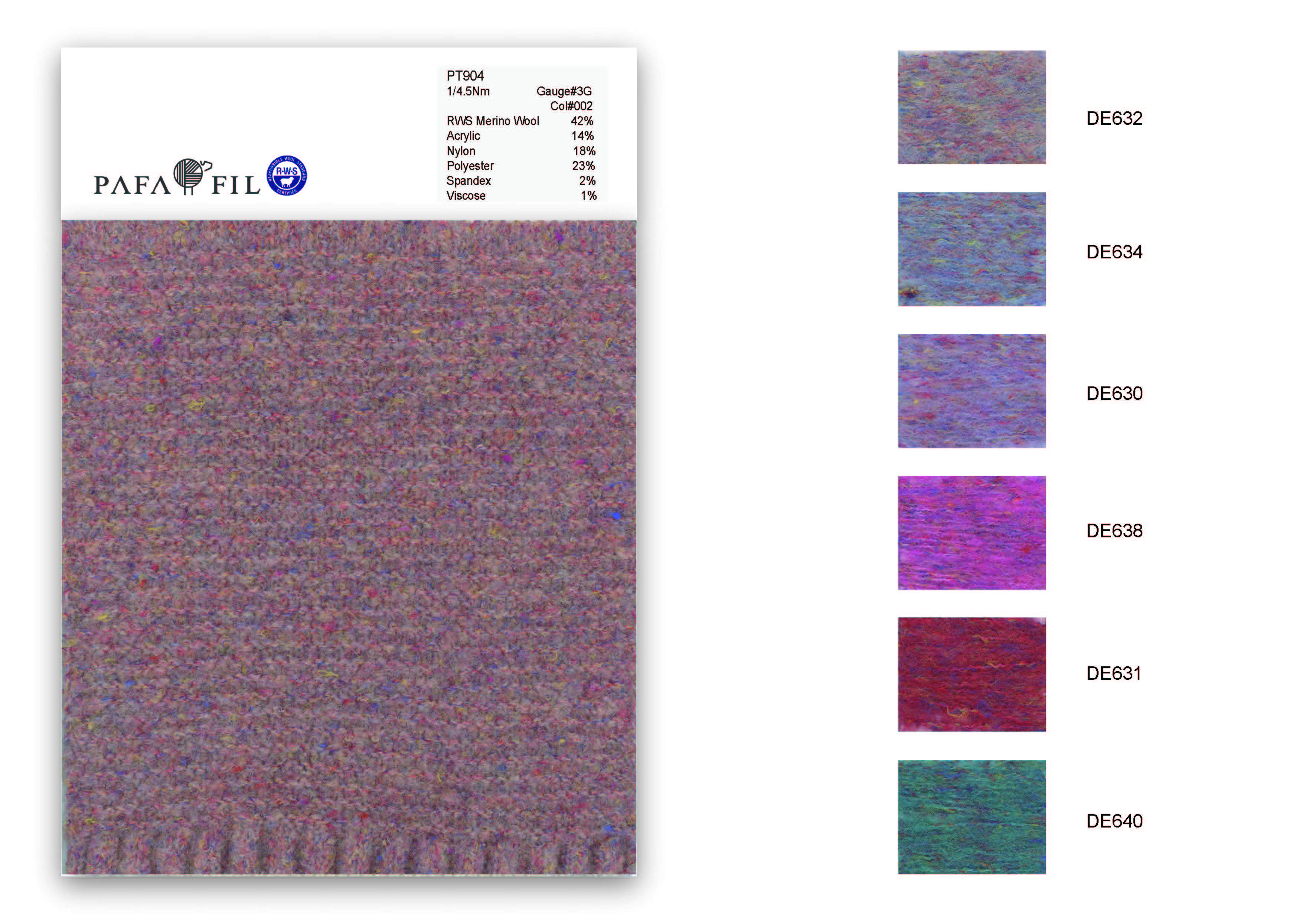 PT904 Color card