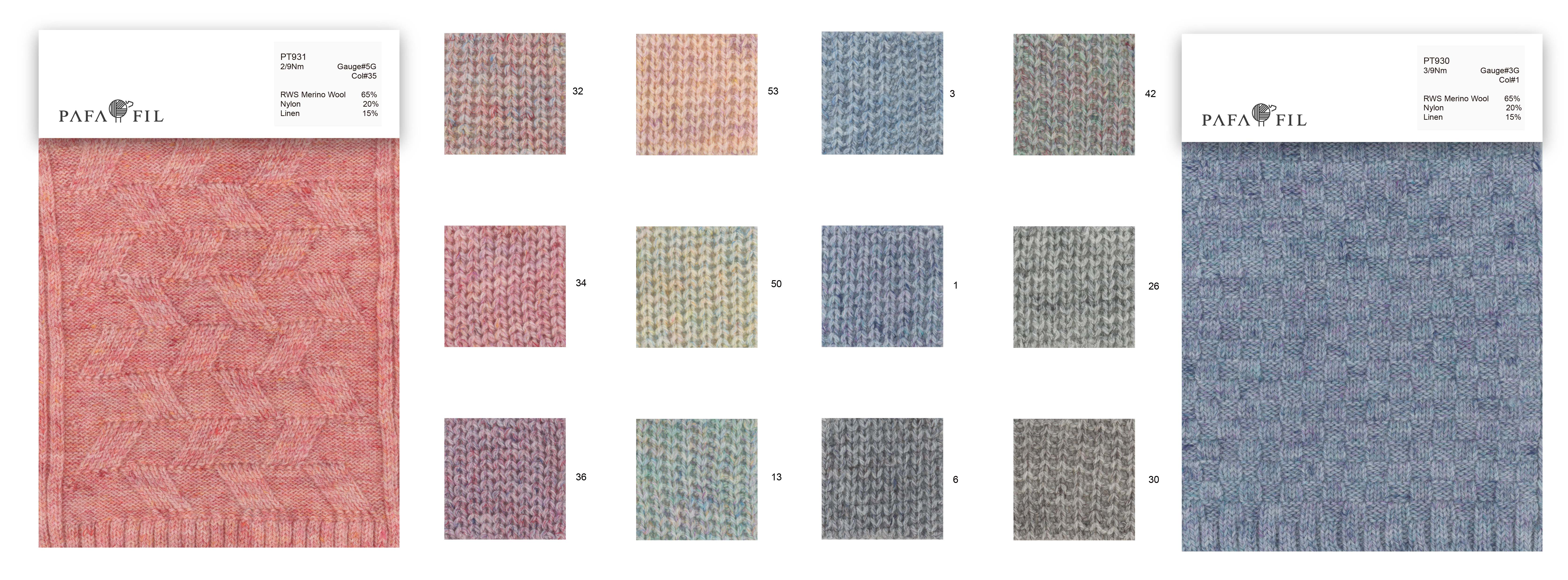 PT930&PT931 Color card