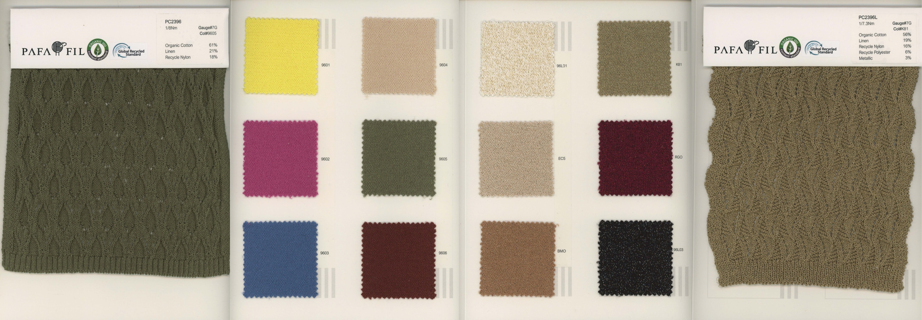 PC2396&PC2396L Color card