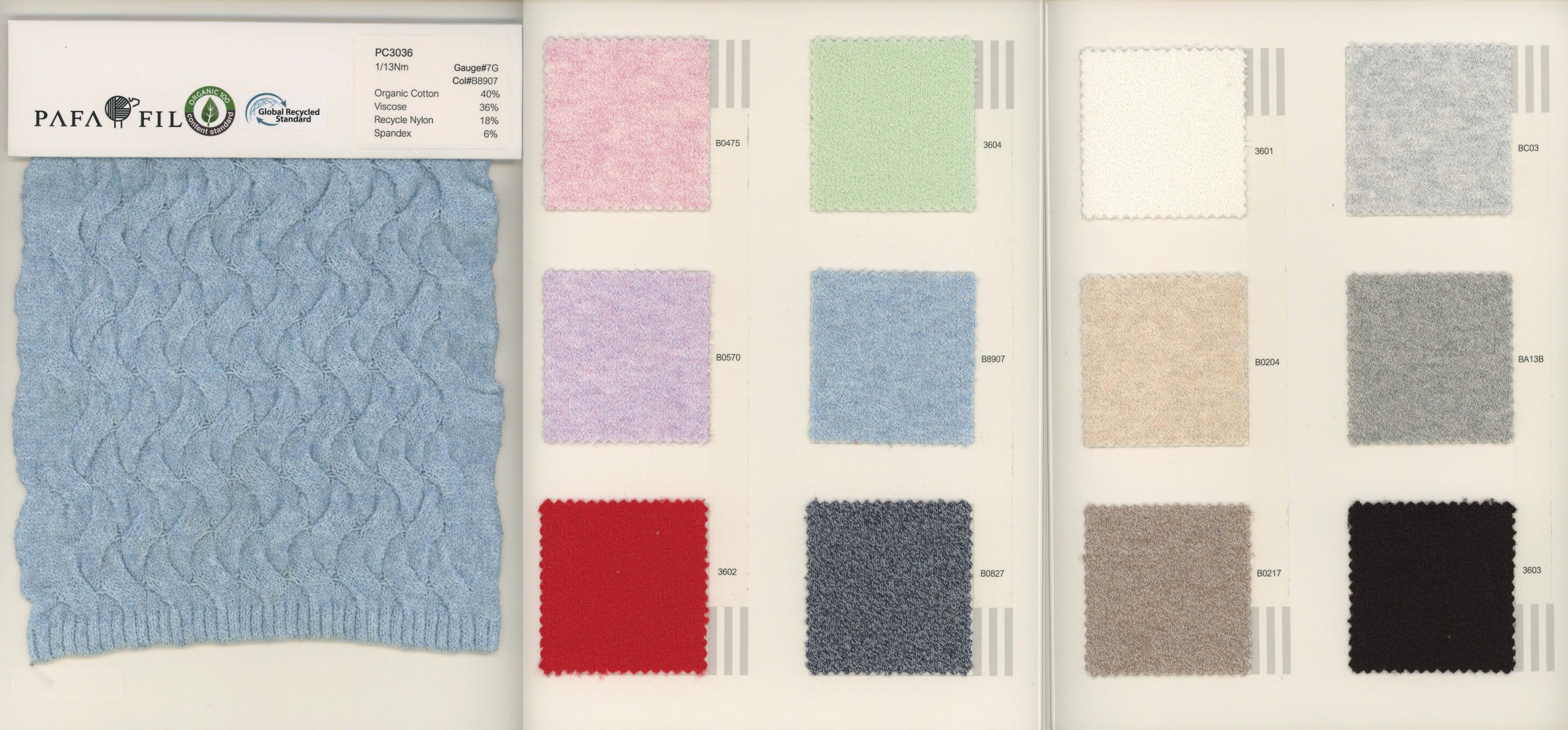PC3036 Color card