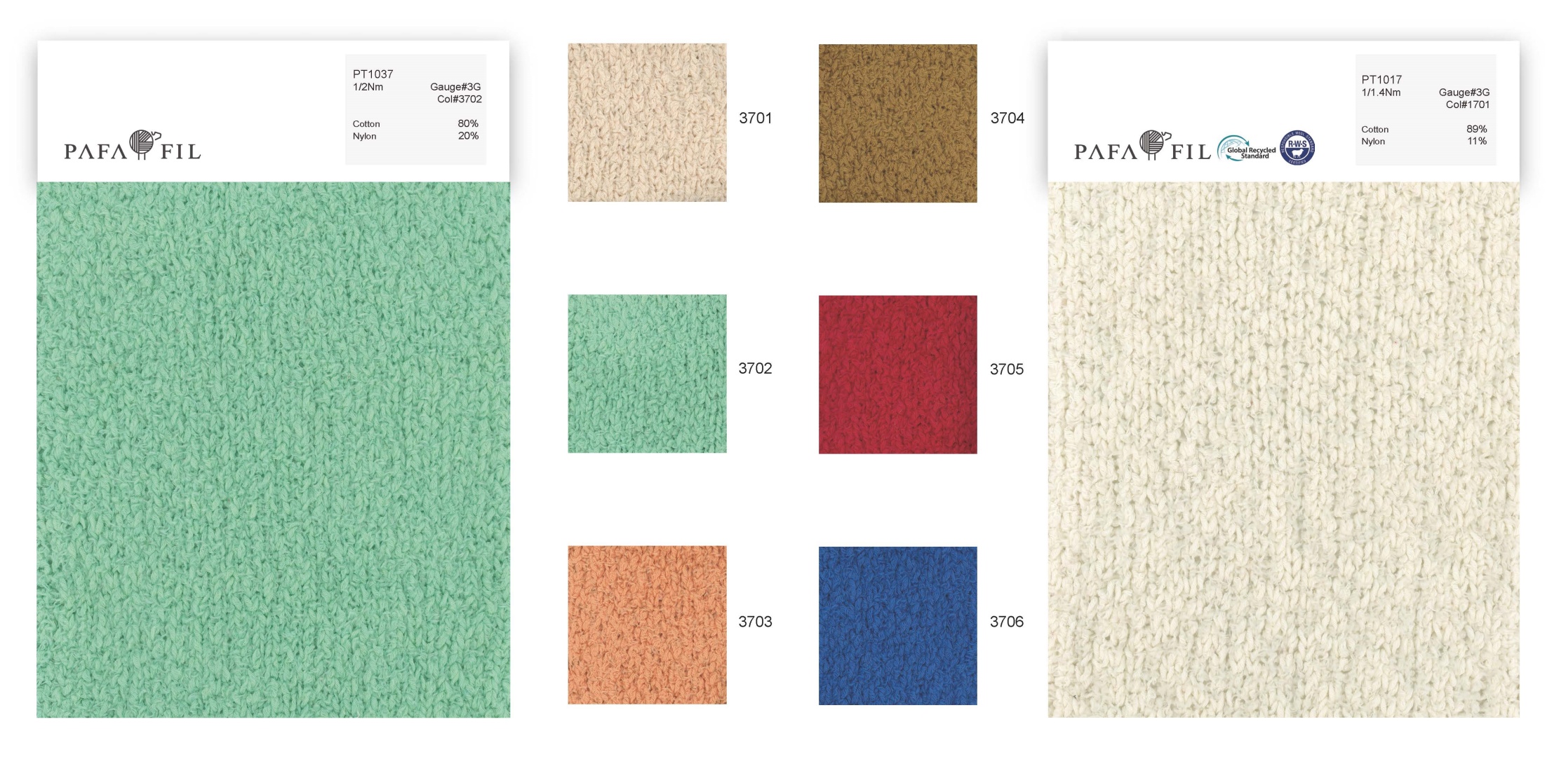 PT1017&PT1037 Color card