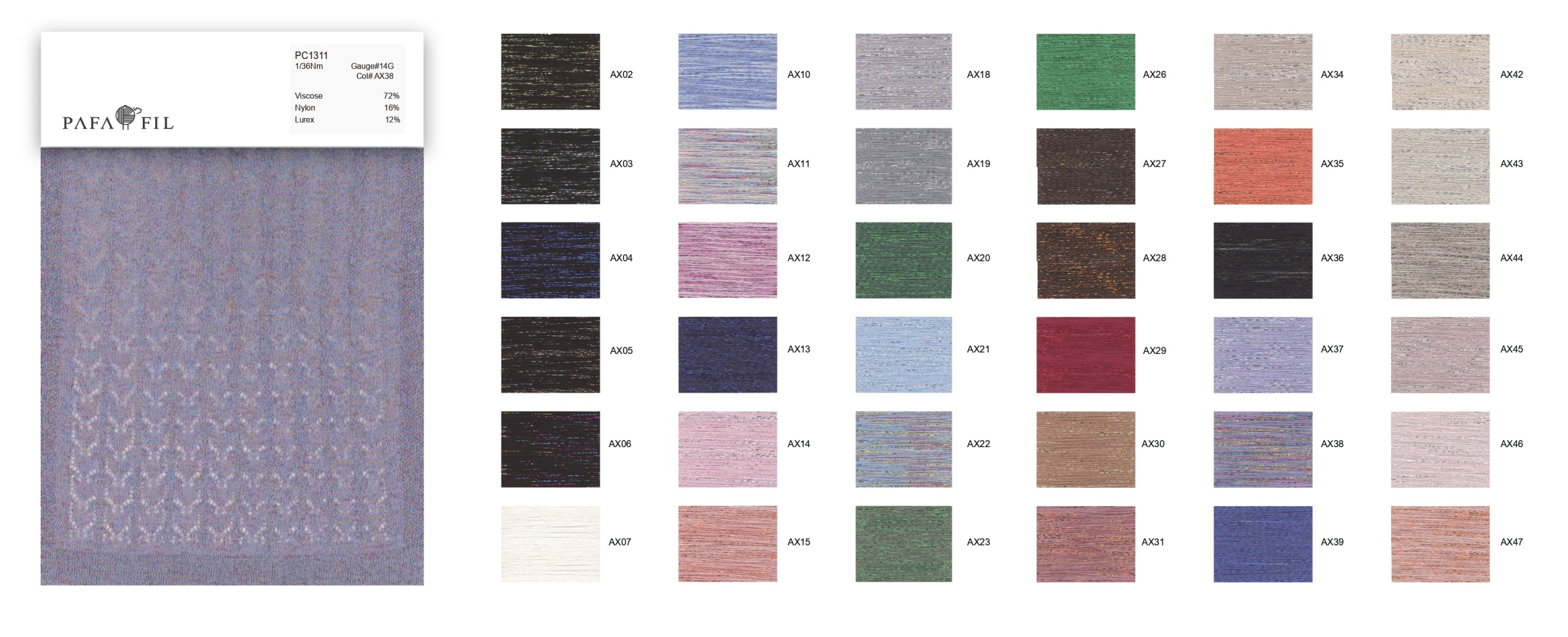 PC1311 Color card