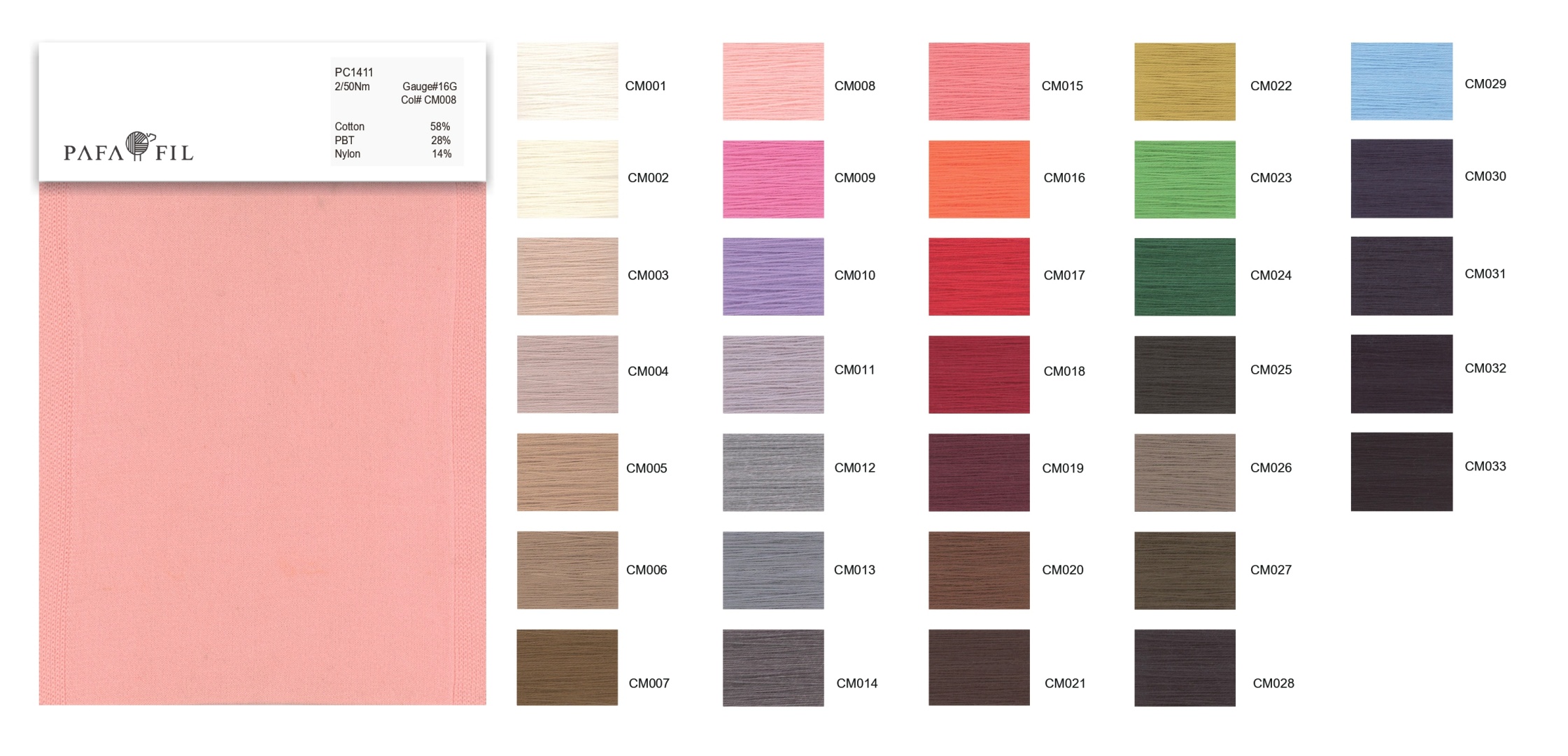 PC1411 Color card