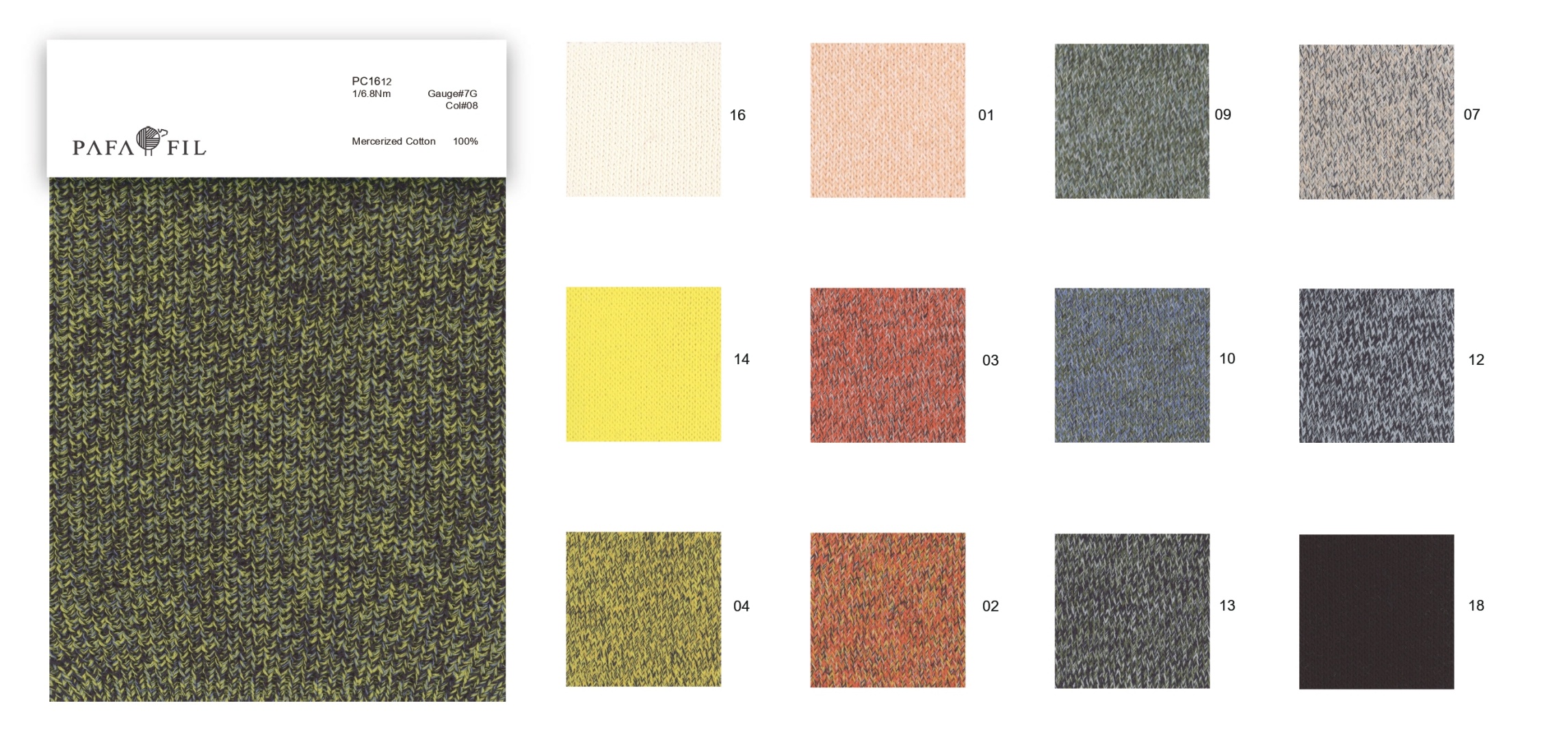 PC1612 Color card