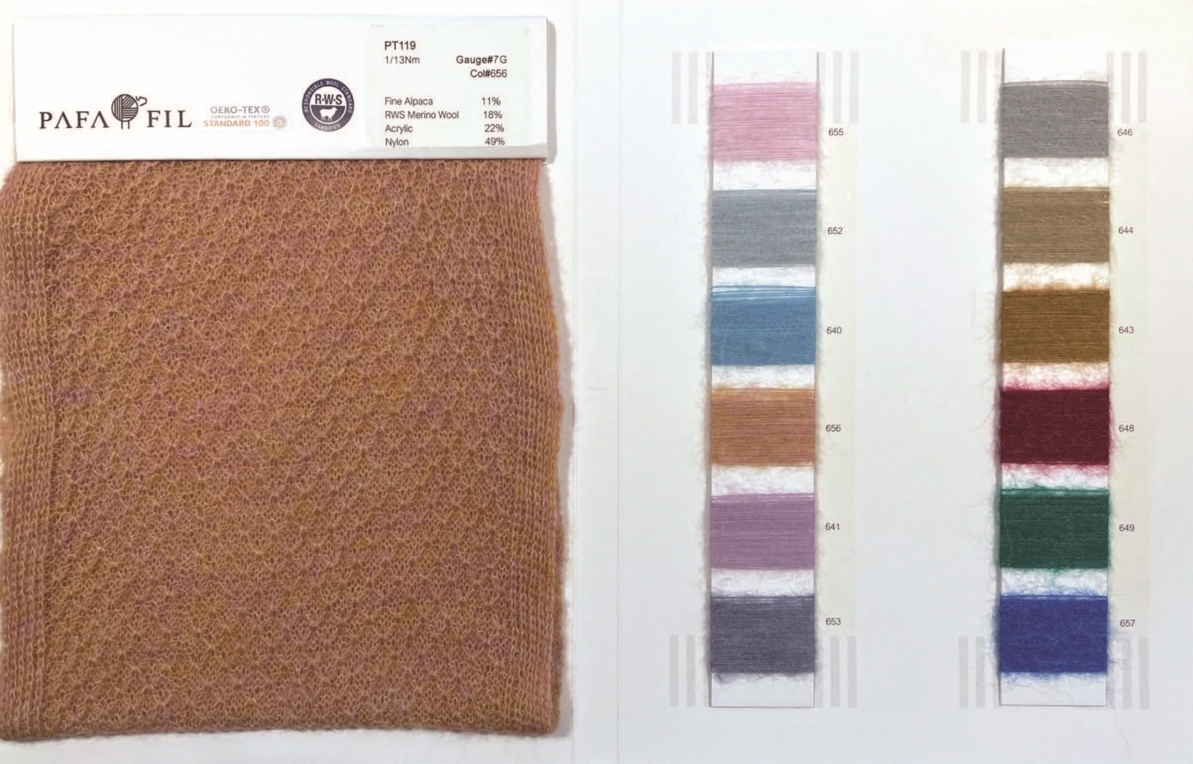 PT119 Color card