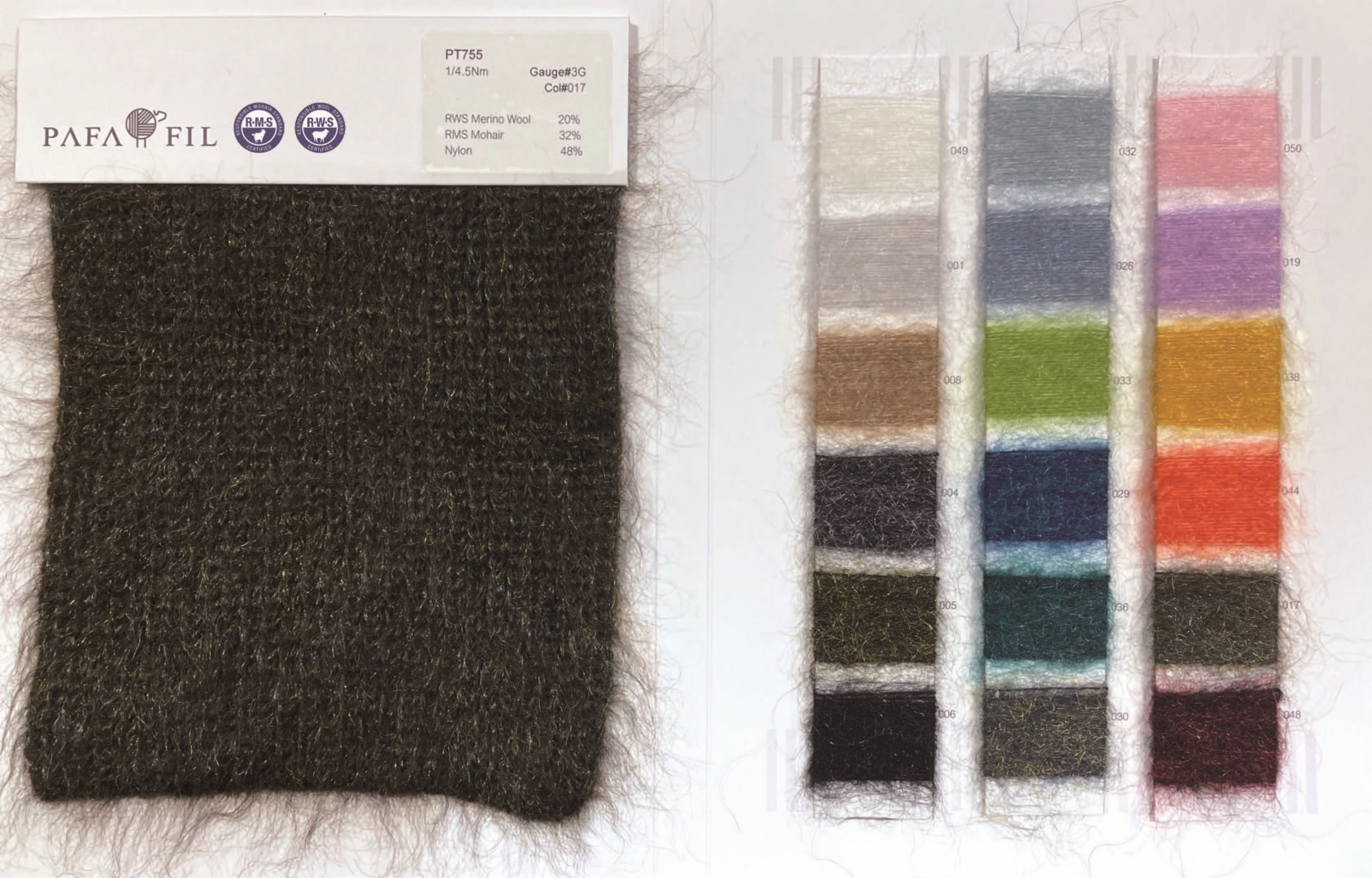 PT755 Color card