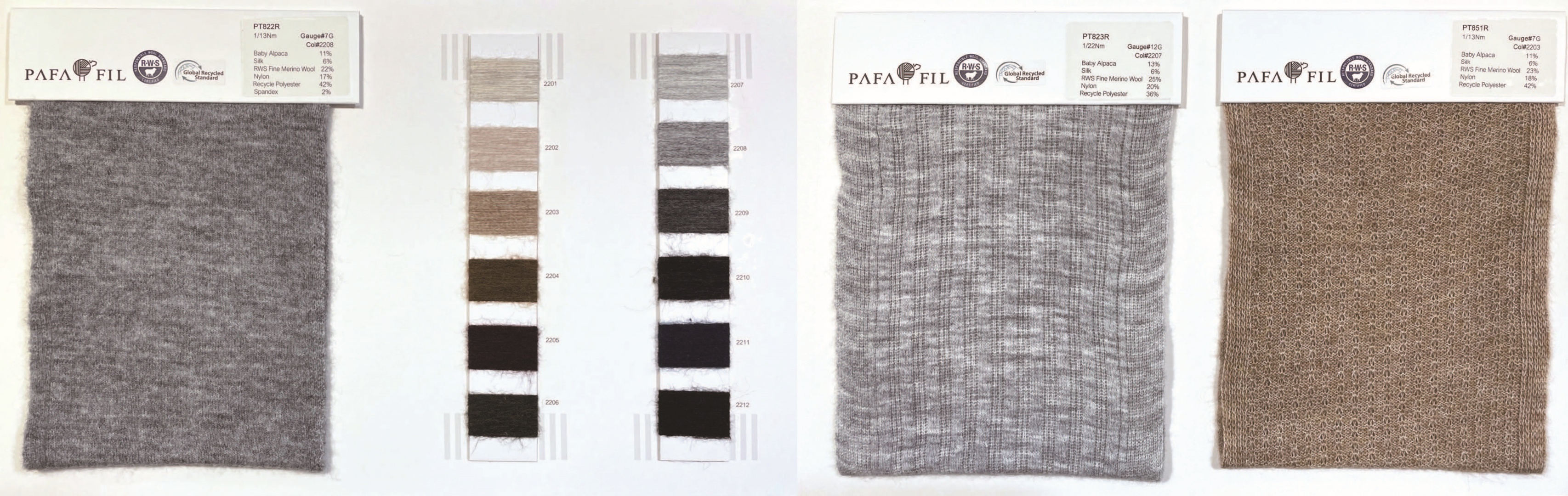 PT822R&PT823R&PT851R Color card