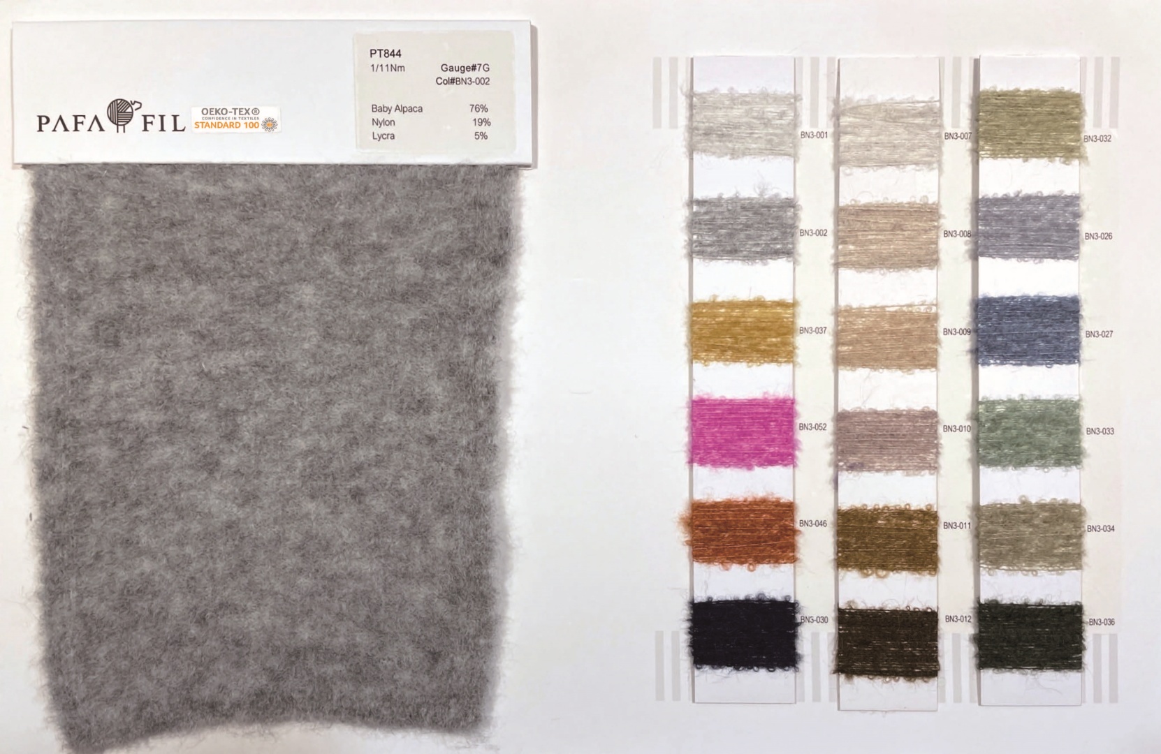 PT844 Color card