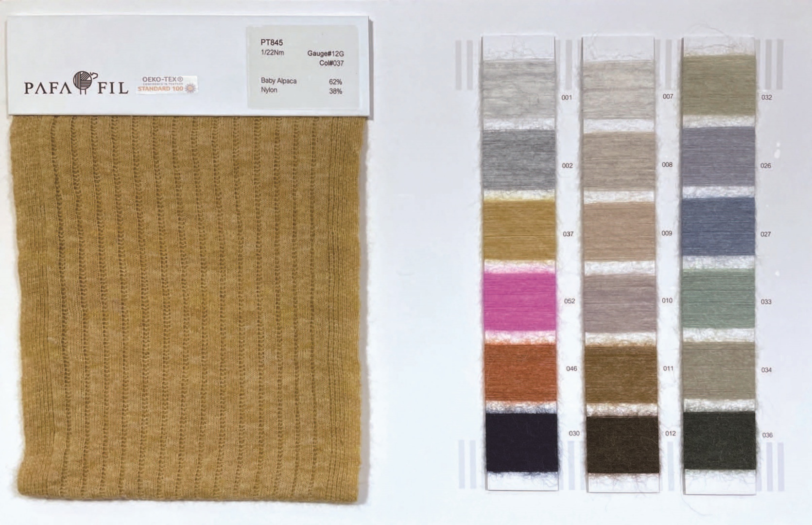 PT845 Color card