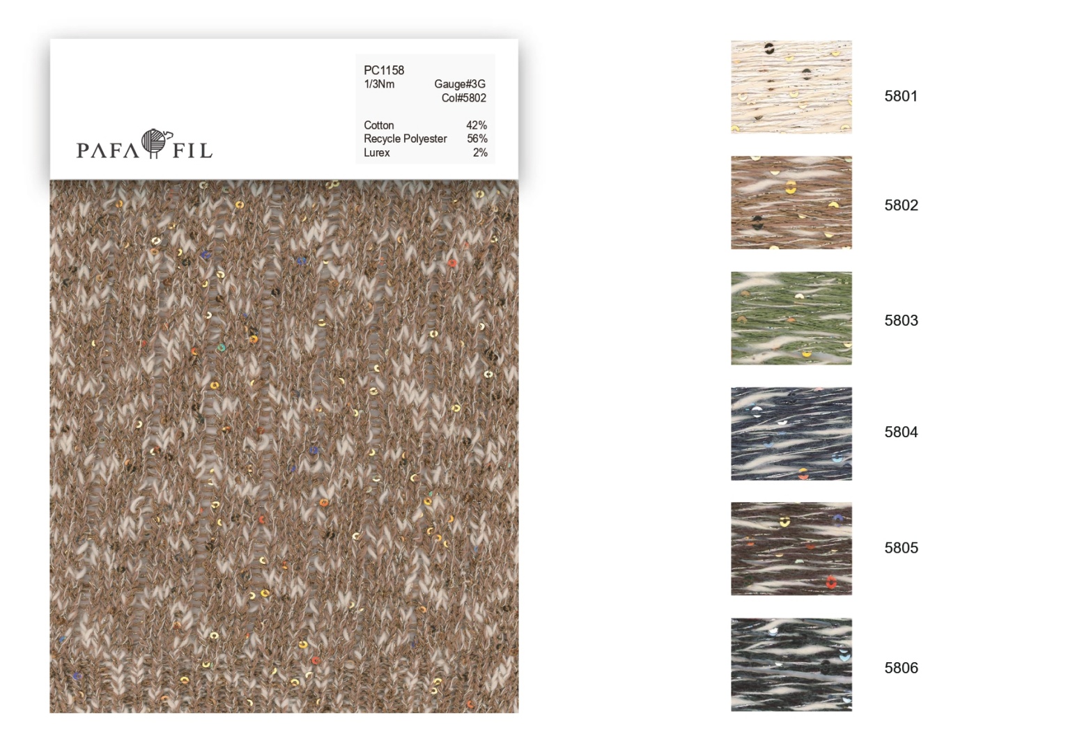 PC1158 Color card