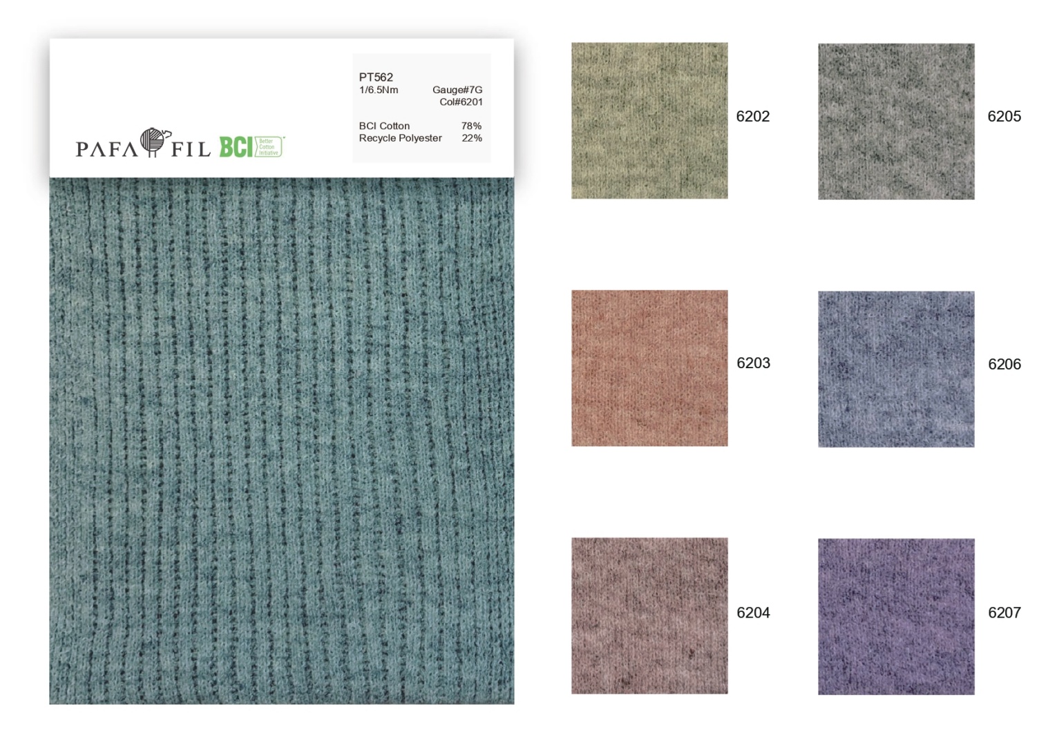 PT562 Color card