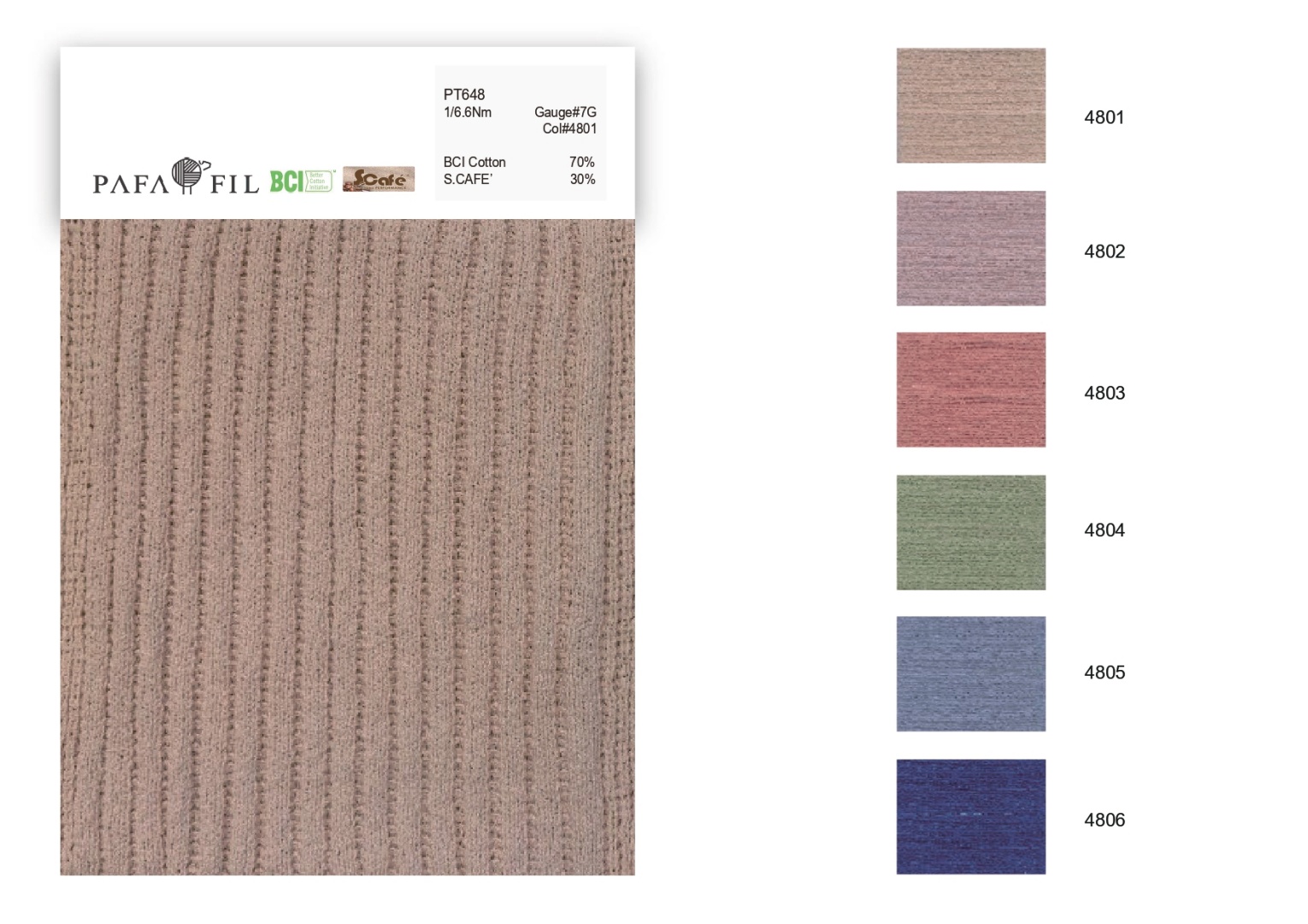 PT648 Color card