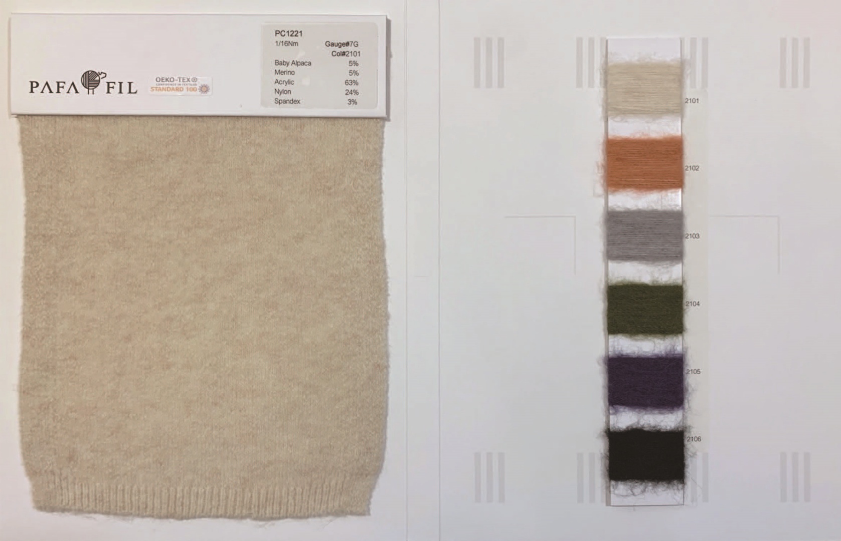 PC1221 Color card