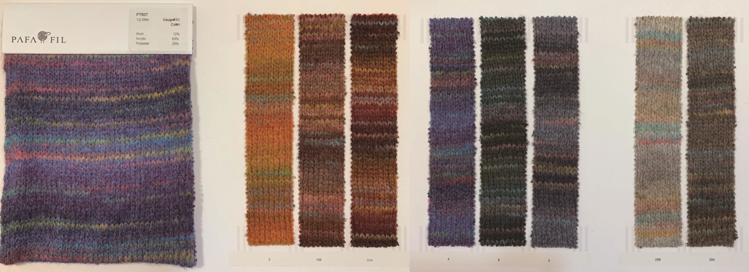 PT607 Color card