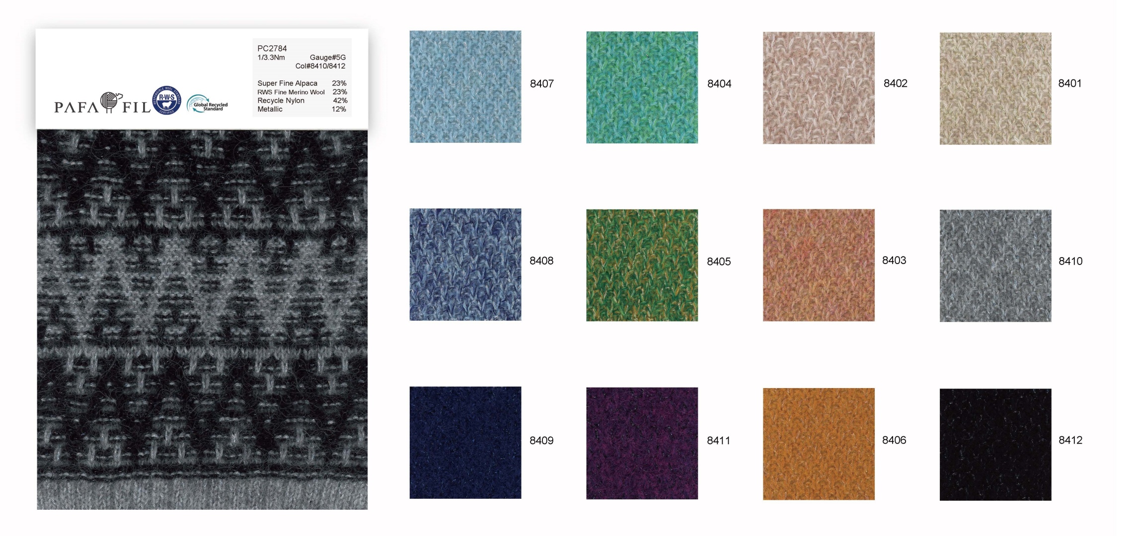 PC2784 Color card