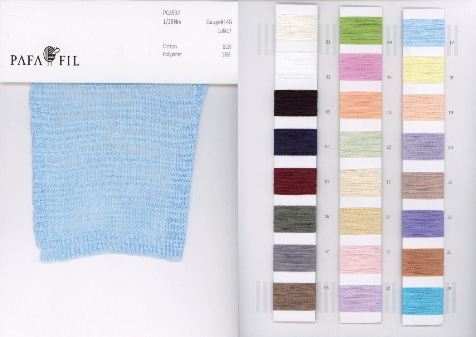 PC3592 Color card
