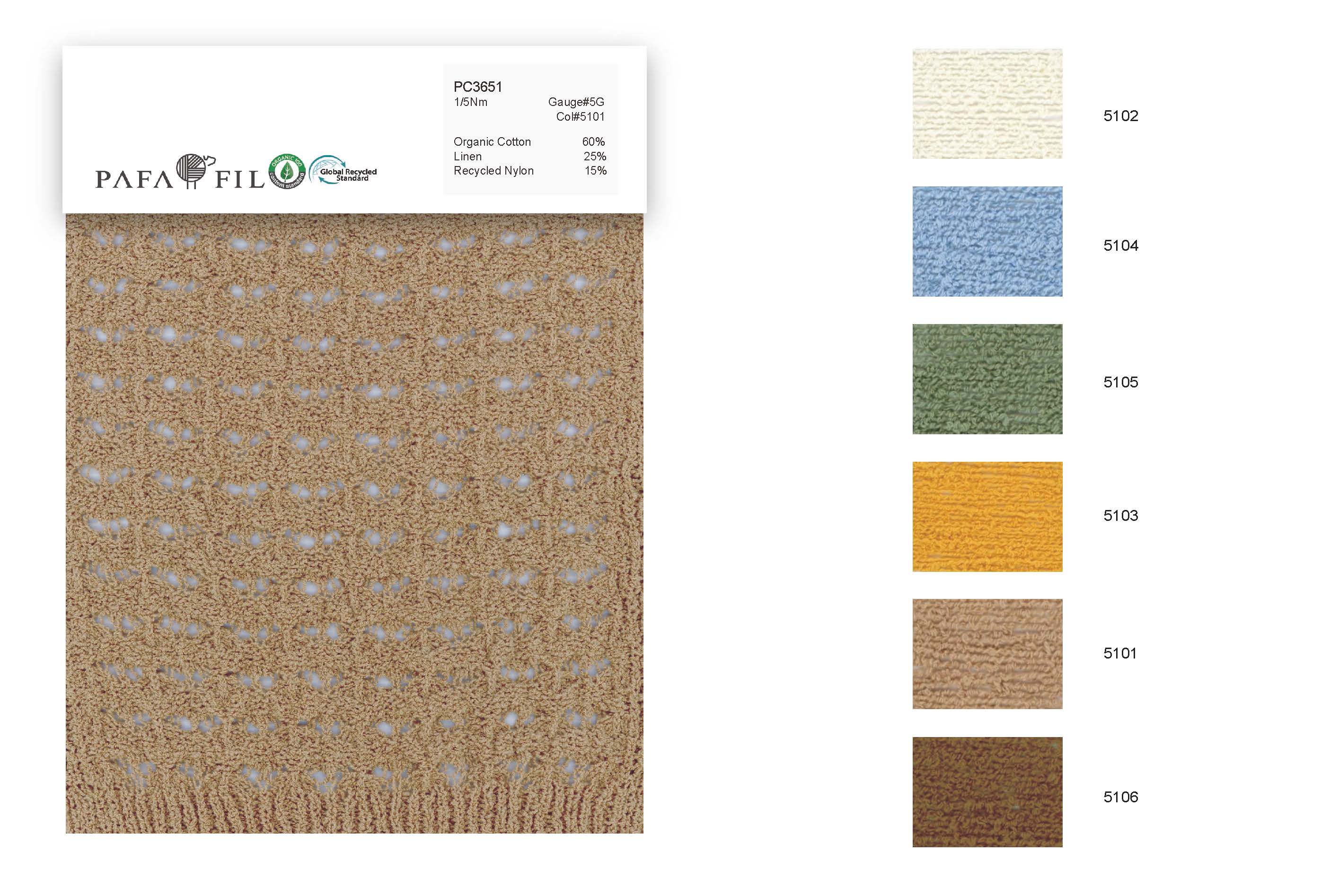 PC3651 Color card