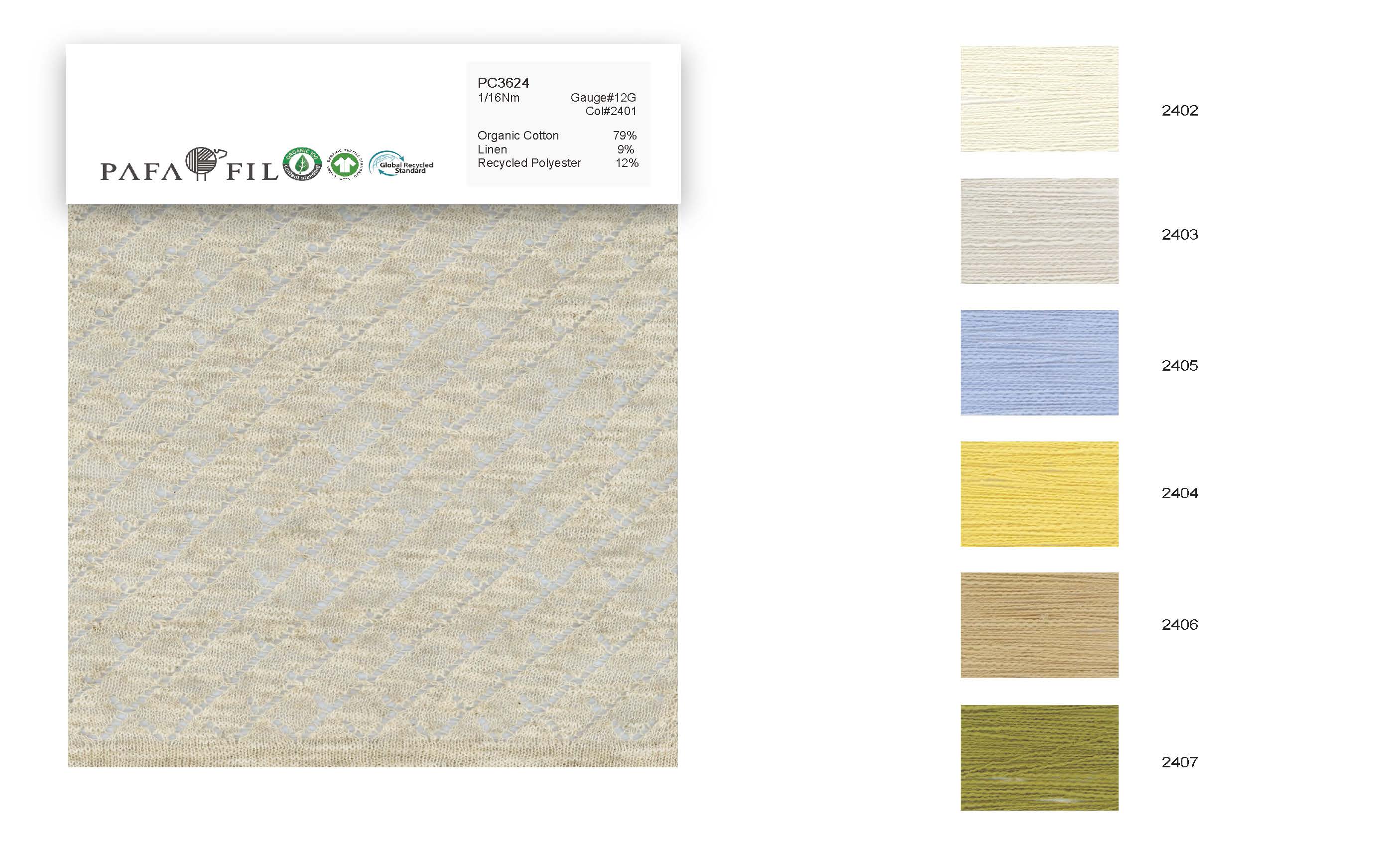 PC3624 Color card