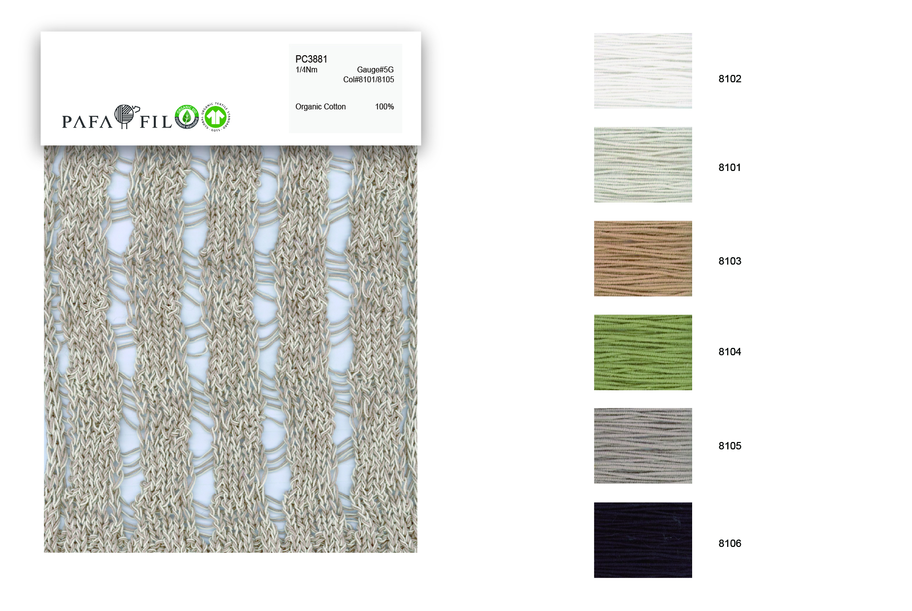 PC3881 Color card